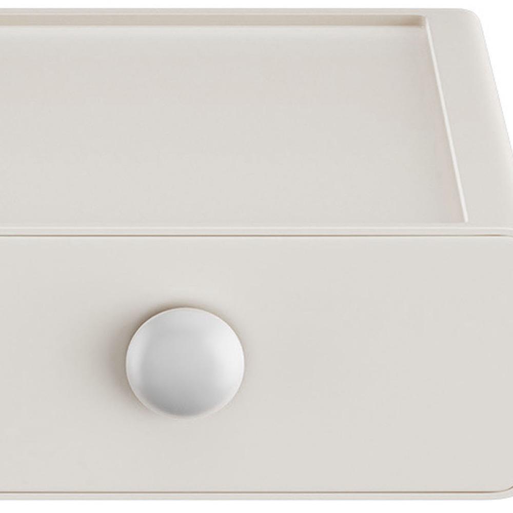 Conception empilable Boîte de rangement à tiroirs pour bureau Matériau PP Compact Multifonctionnel Organisateur Blanc Jaune Organisateur de fournitures de bureau