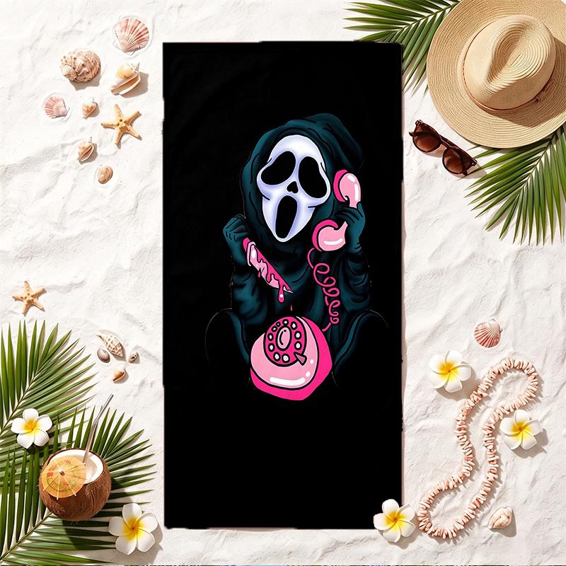 Ghostface Soft Beach Towel Stylish Beach Pool Towel for Summer Seaside Vacation Travel