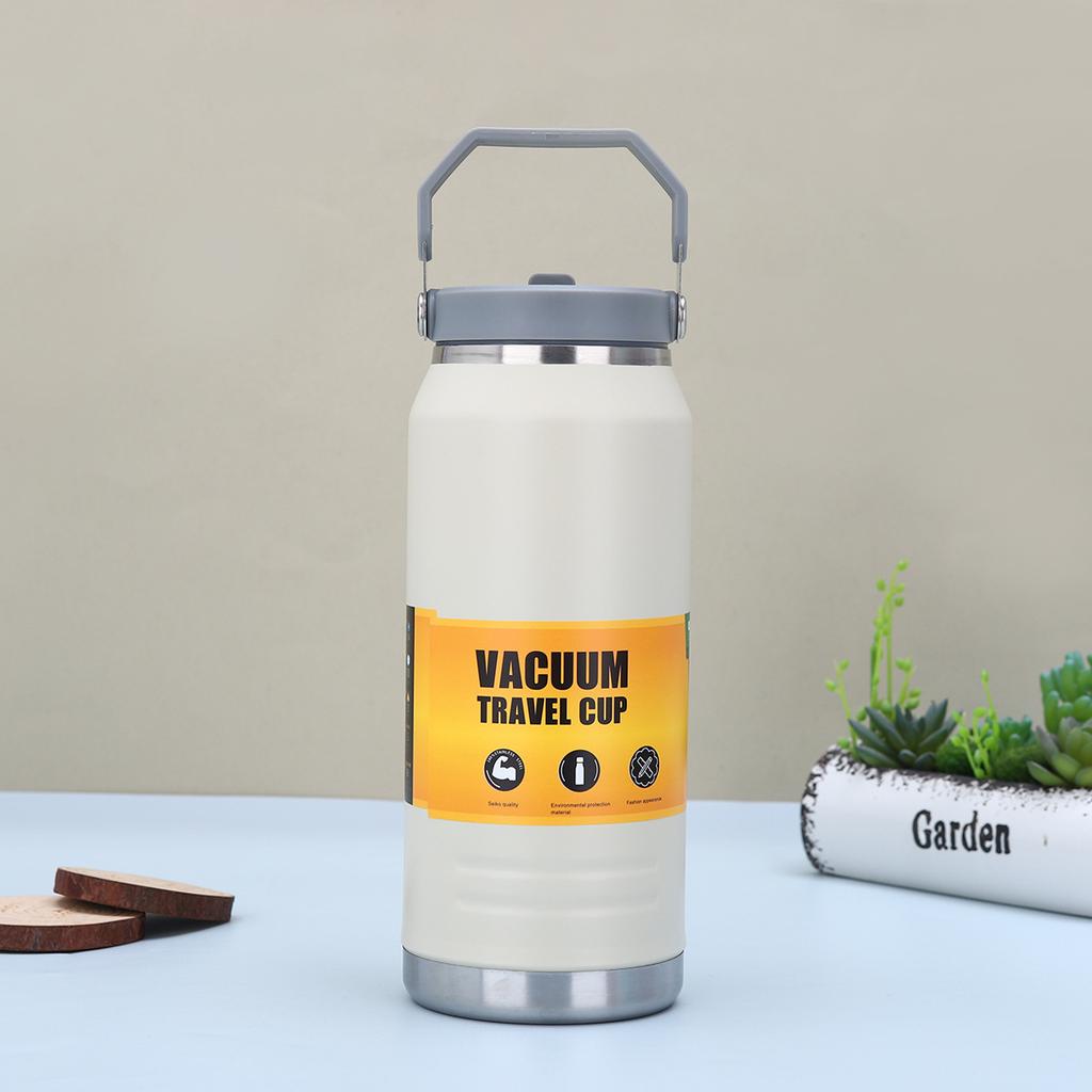 American 304 stainless steel large ice bucket outdoor mountain climbing and cycling sports water bottle straw cup