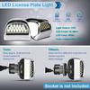 LED License Plate Light Lamp Assembly Chrome Housing Compatible With 1999-2013 Chevy Silverado GMC Sierra Suburban Avalanche Tahoe Yukon 6000K White,