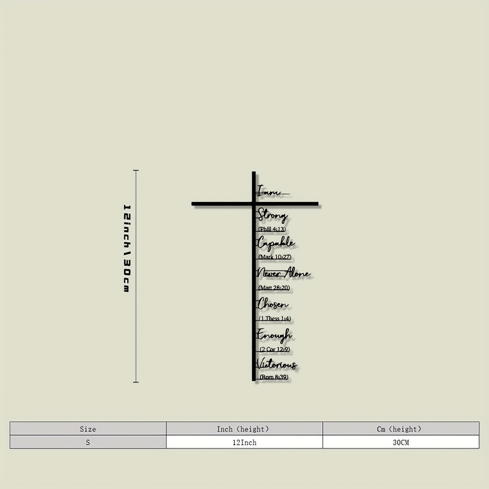 

Metal Cross Wall Decoration, Featuring Crosses and Bible Verses As Metal Wall Art, with A Black Jesus Cross Statue Mural, decor