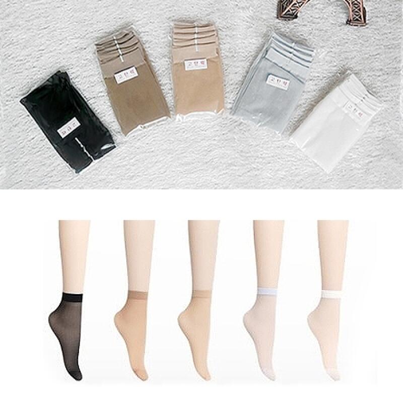 Women s Ankle Stockings 10-Pack Set gray
