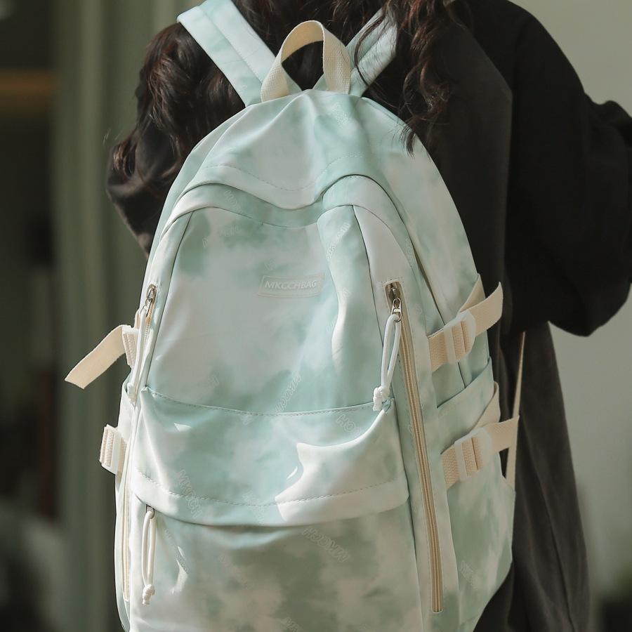 Trendy Tie-Dye Backpack for College and High School Students – Unisex, Fashionable, Large Capacity.