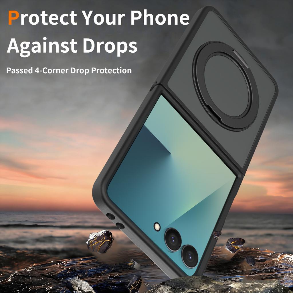 For Samsung Galaxy Z Flip 7 Full Cover Magnetic Mobile Phone Cases Translucent Cover with Magnet for Z Flip 7 Matte Cases New