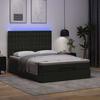 VidaXL Ottoman Bed Frame with Mattress Black 140x190 Cm Faux Leather 3313850