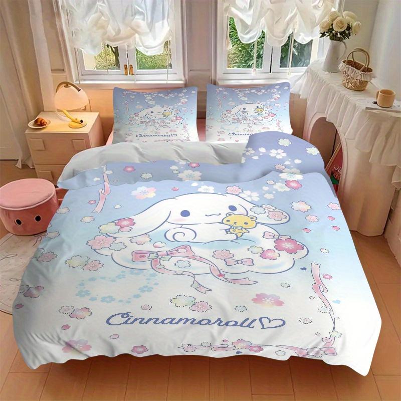 3pcs Clouds Cinnamoroll Print Cover Set Ultra Soft, Breathable, and Comfortable Bedding with Stylish Design for Bedroom and Guest Room Decor 1 Co