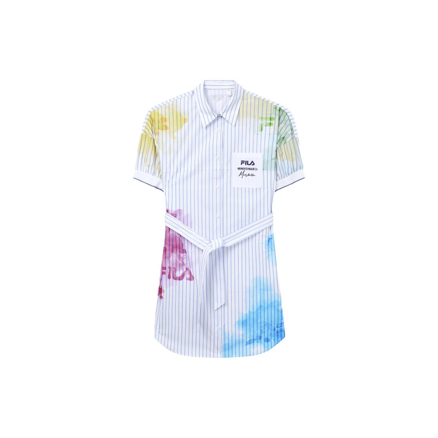 

New FILA Short Sleeved Dresses Women s Multicolor F11W328309F-ZA L