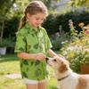 2026 Sommer Kinder Jungen Mädchen Cosplay Grün Cartoon Nick Fuchs 3D Kurzarmhemden Freizeithemd Cosplay Kleidung