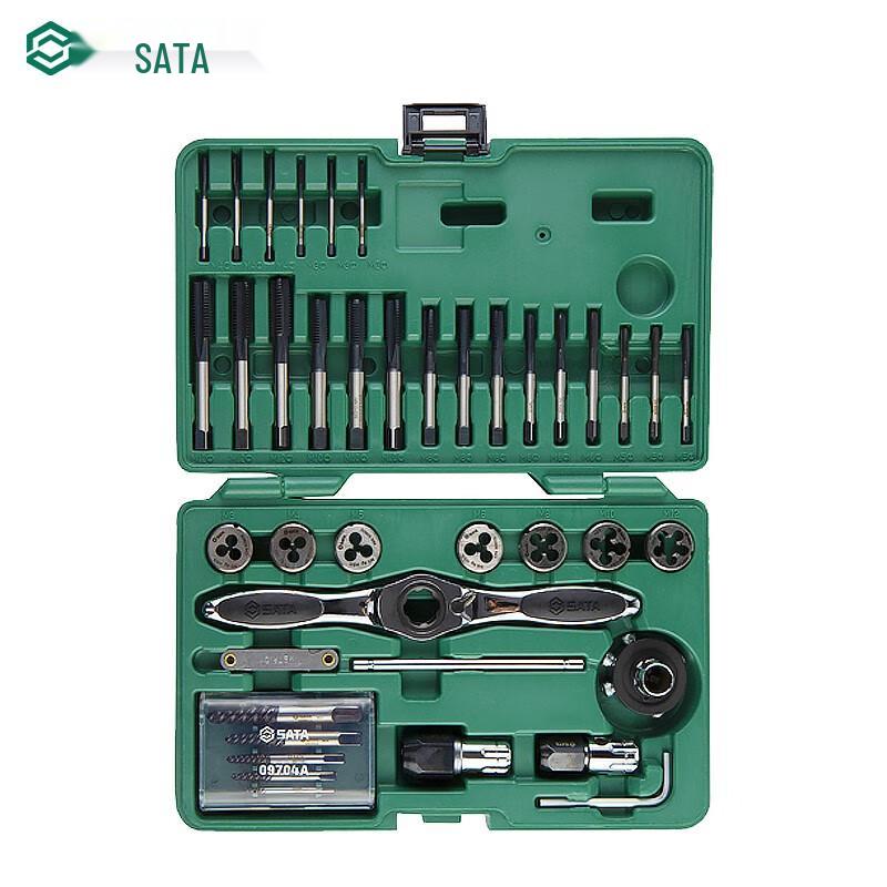 SATA 40-Piece High-Speed Steel Coarse Thread Tap and Die Set 40-Piece Set