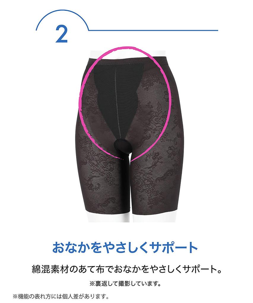 Wacoal EverChic Long Mesh Fabric Breathable Moderately Design GRC430 KA 64 Girdle, Cotton-Blend (Body), (Body), Supportive, Free-Cutting (Hem),