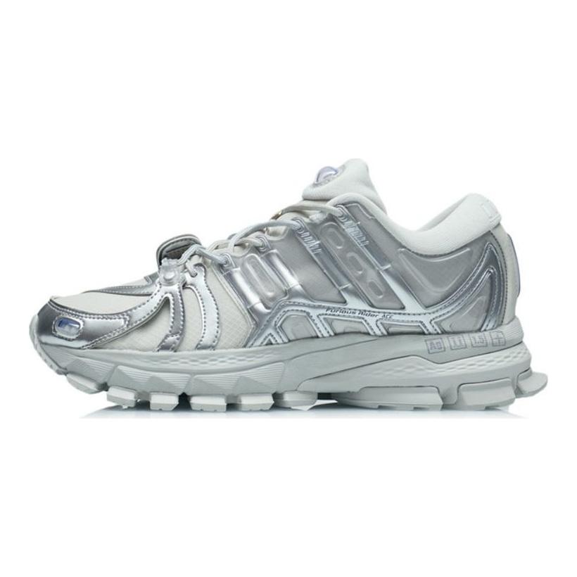 Li Ning Liejun Ace 1.5 Classic Comfortable Non-Slip Wear-Resistant Breathable Low-Top Casual Shoes Men sneaker Silver Gray ARYR009-2