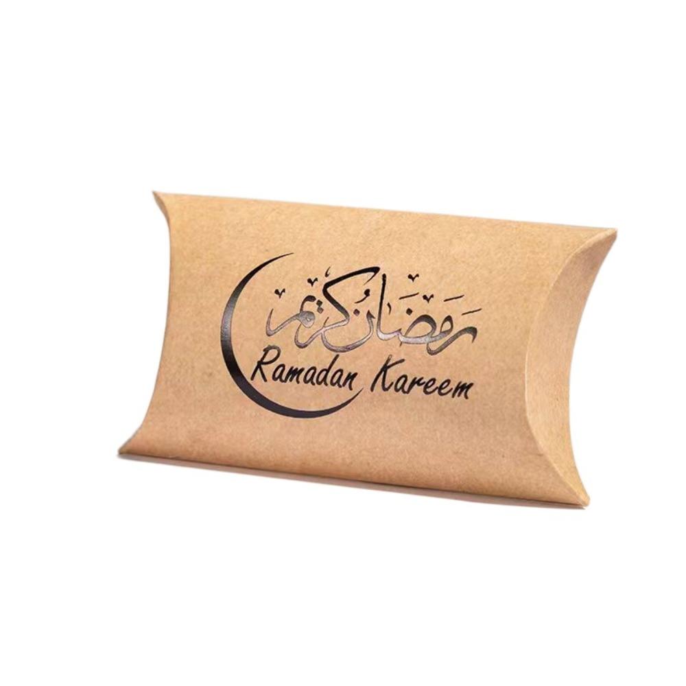 10 Peças Design de Lua Crescente Embalagem de Presentes de Ramadã Sacola de Doces Eid Mubarak Festa Muçulmana Islâmica