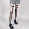 Women Sexy Long Fishnet Thigh High Stockings Elastic Mesh Hollow Out Suspender Over The Knee Socks Thigh Garters with Stockings