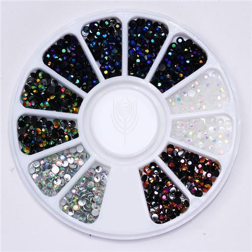 Mixed Color Nail Art Glitter Rhinestone Crystal Gems Jewelry Bead Manicure Decoration Accessories Nail Supplies For Professional