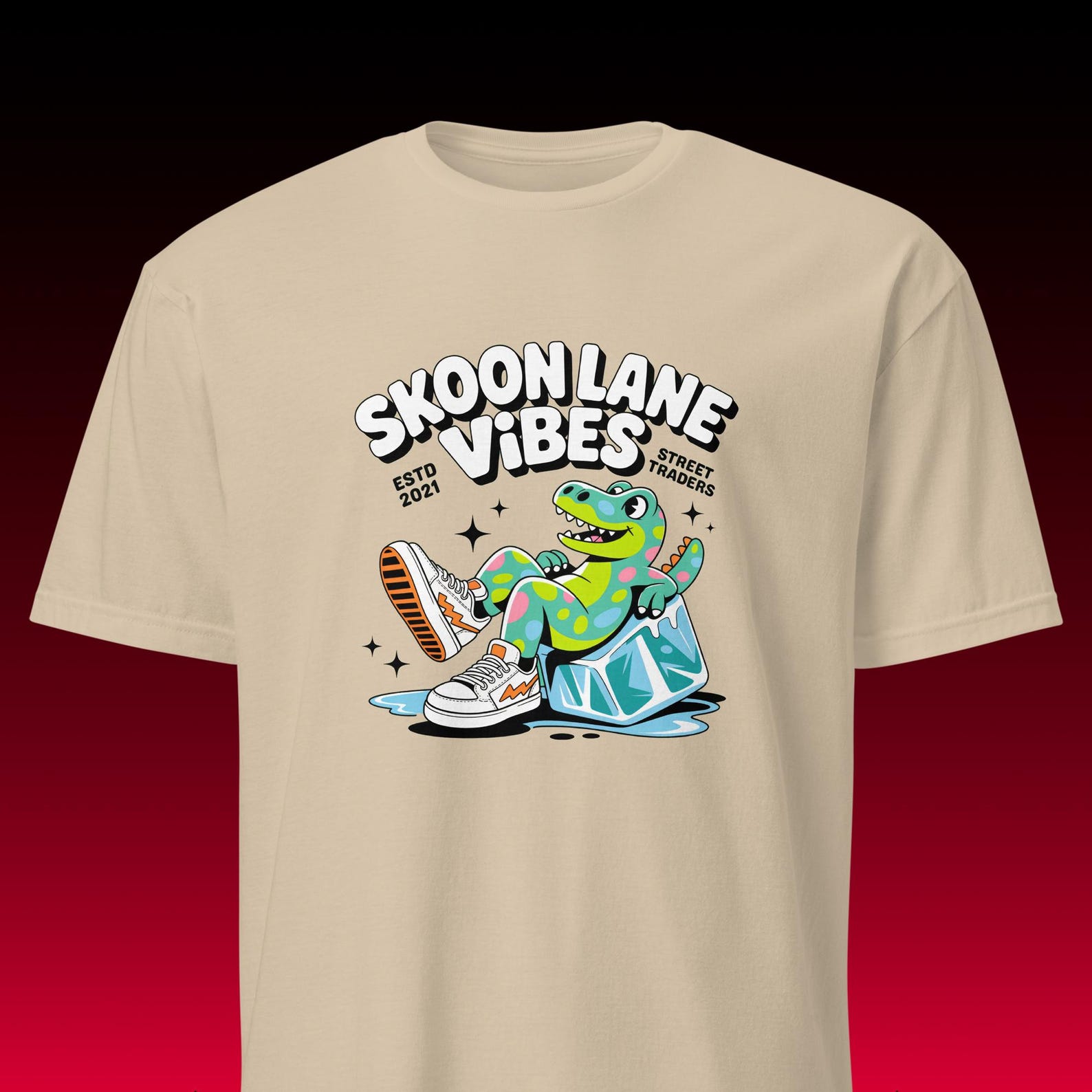 Graphic Tee | Chill Alligator Mascot | Urban Sneakerhead Streetwear M