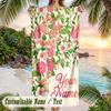 Floral Elegance 8 Theme Quick Dry Beach Towel Custom Name Text Print Large Sand Resistant Towel Beach Vacation
