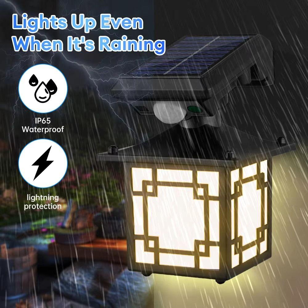 Remote Control Motion Induction Wall Lamp 3 Lighting Modes Solar Street Floodlight  Front Porch