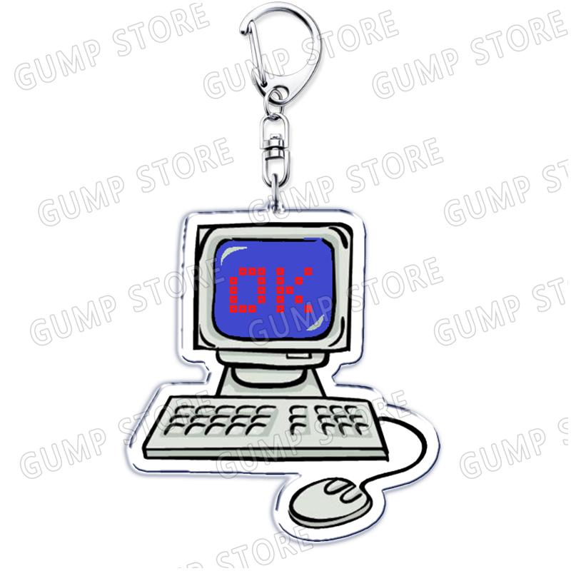 

Popular Indie Band Keychains for Women Accessories Thom Yorke Ok Computer in Rainbows Alternative Creep Music Keyring Fans Gifts