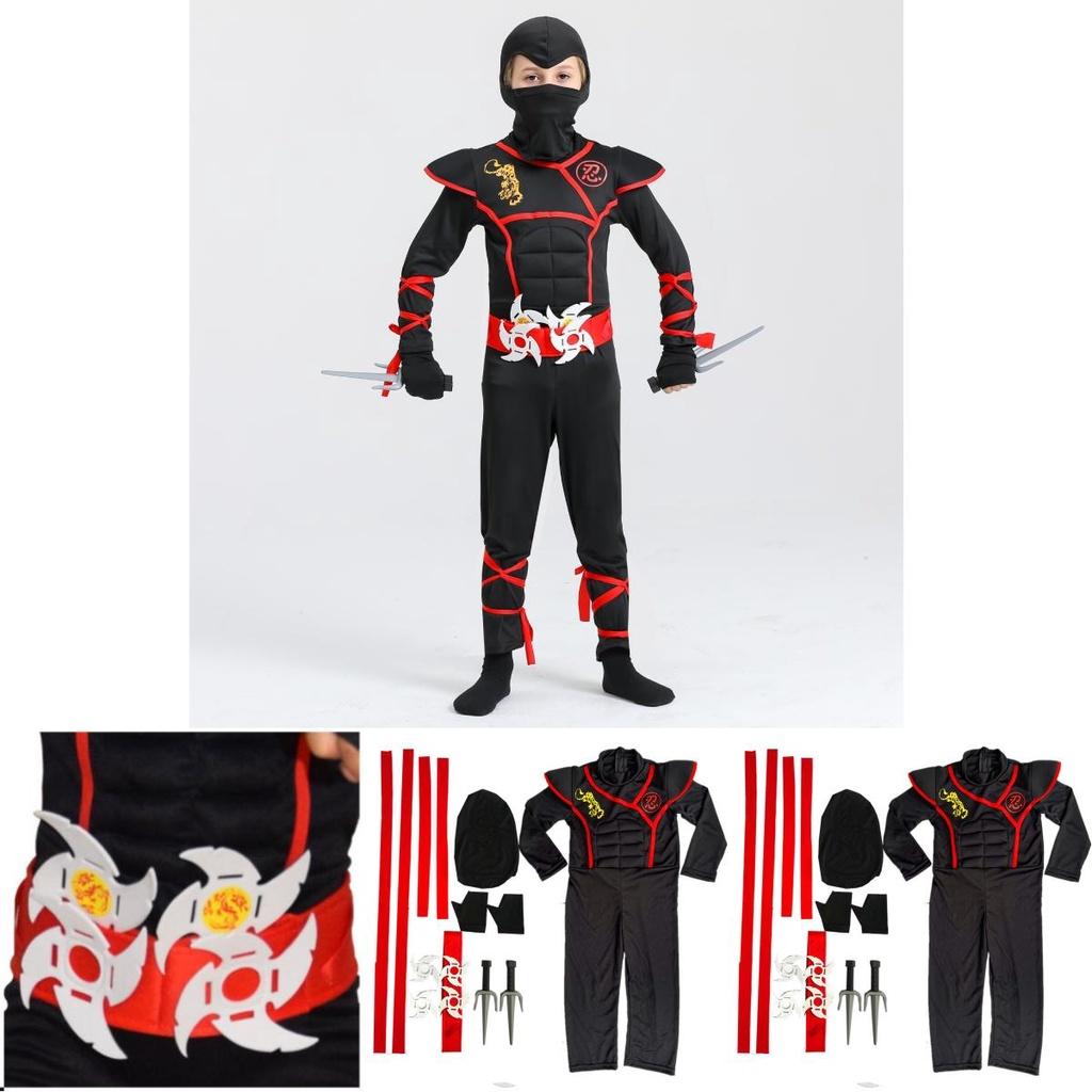 Nový Halloweenský Cosplay Anime Kostým Pro Děti Samurajský Kostým Ninja Oblečení Od Yixi Apparel Vhodný Pro Divadelní Představení