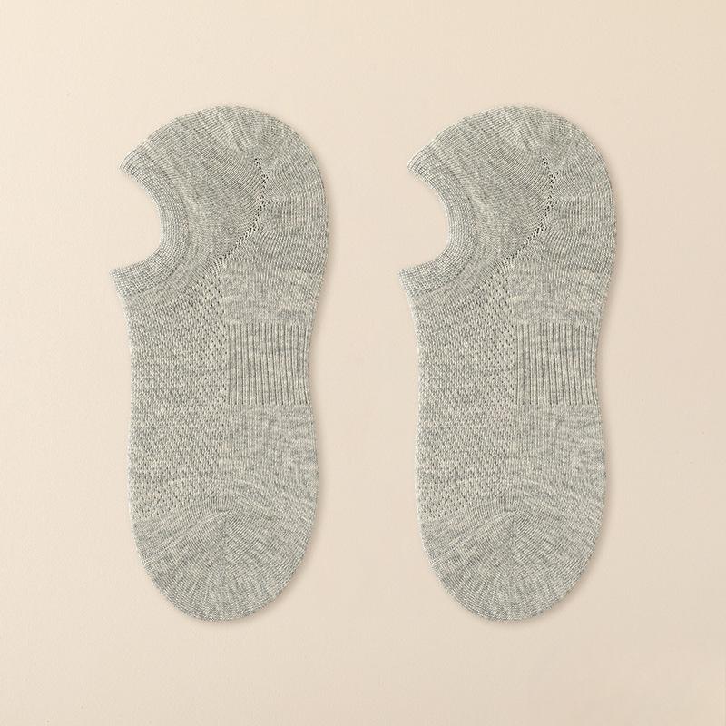 Men's Summer Thin Invisible Cotton Mesh Breathable Sweat Absorbing Deodorizing Socks