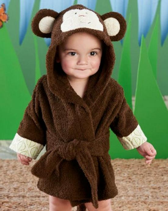 Animal-Shaped Hooded Bathrobe for Infants and Toddlers