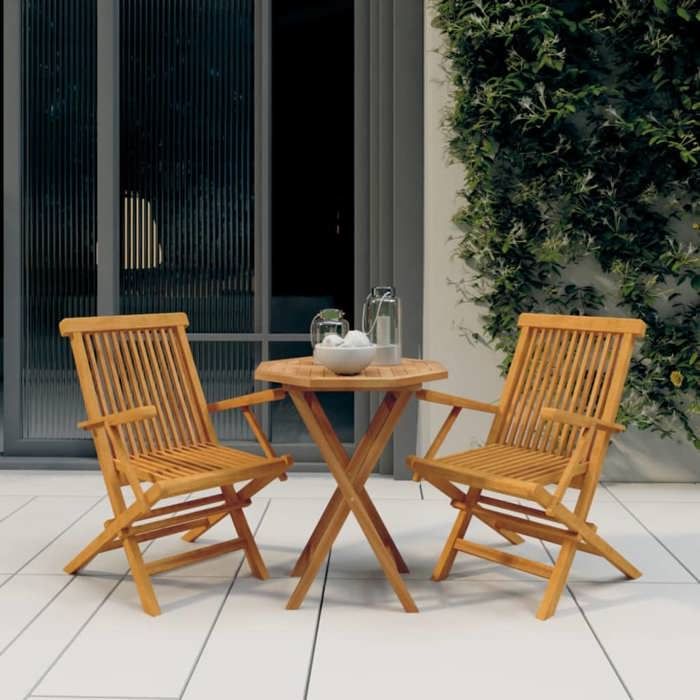 VidaXL Ensemble de Salle à Manger de Jardin 3 pcs Mobilier à Dîner de Patio Table et Chaises de Repas de Terrasse Extérieur 3087191