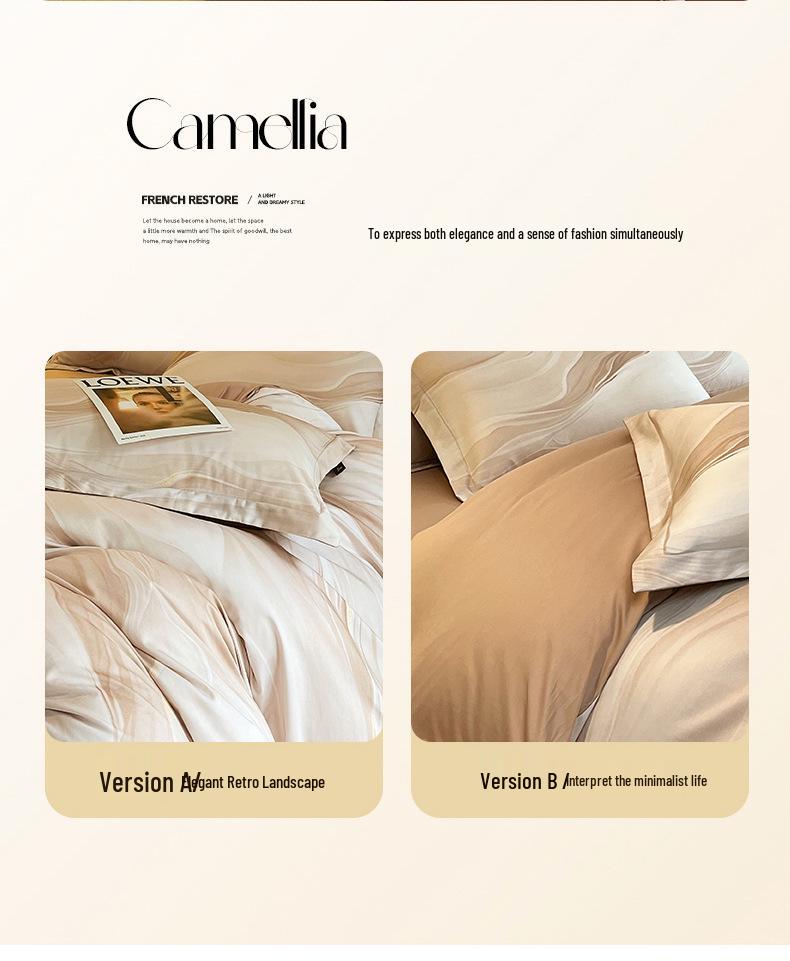 Pure Cotton Fresh Style Bedding Set: Modern Minimalist Duvet Cover, Sheet & Fitted Sheet for Spring/Summer
