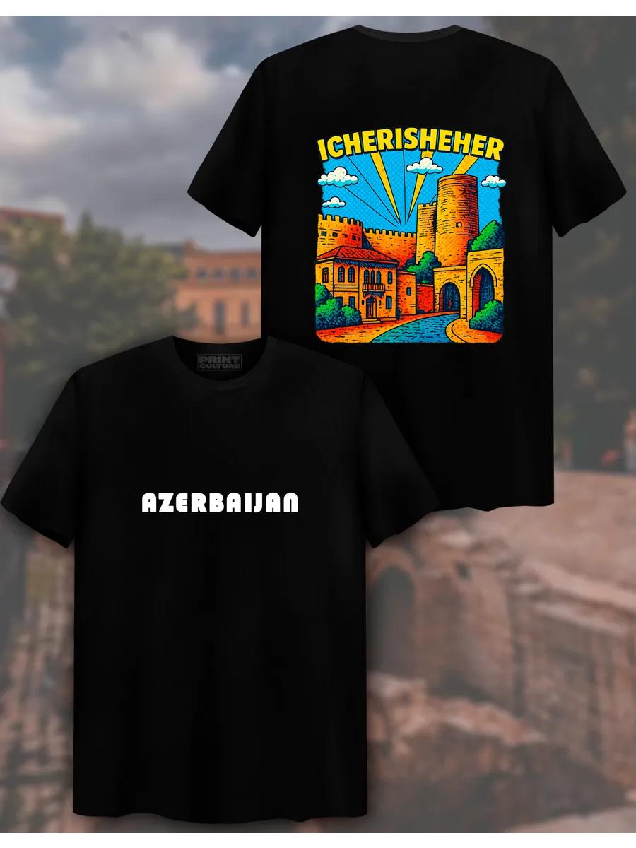 

T-shirt with Azerbaijan, Icherisheher print 2XL