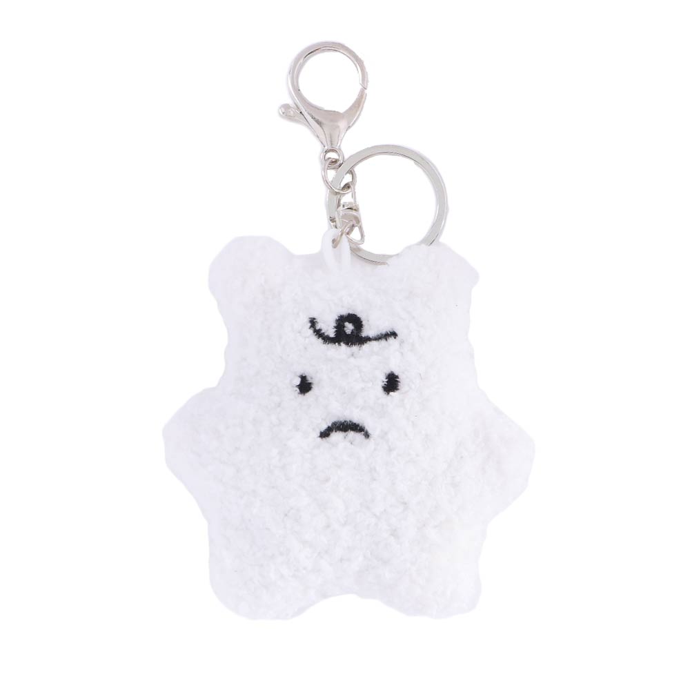 

Ins Bear Girl Decoration Hanging Keychain Key Ring Pendant Frustrated Bear Keyring Car Key Ring Keychain білий