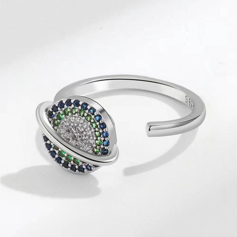 European Rotating Planet Ring: Trendy, Adjustable Stress-Relief Gift for Women