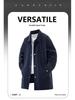 Plus Size Men's Mid-Length Windbreaker - Spring/Autumn Casual Loose Fit Coat