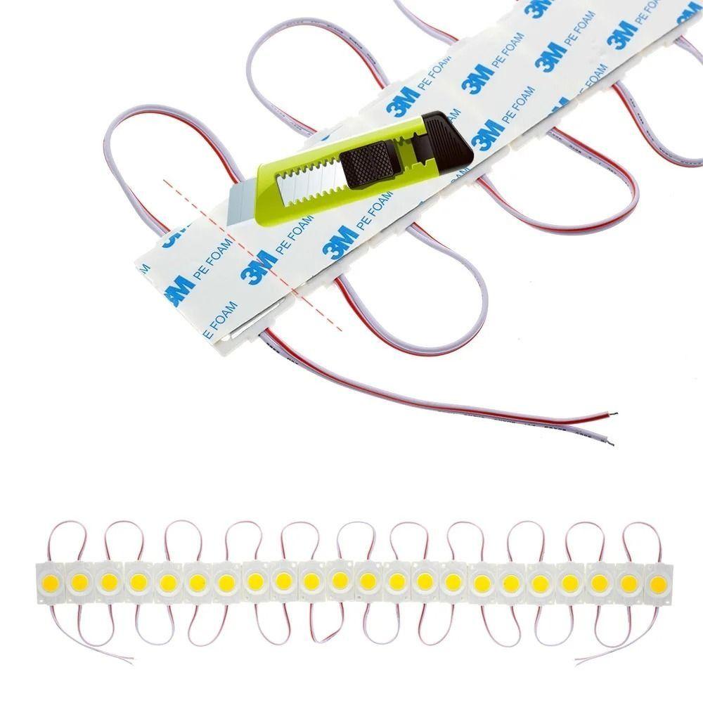20pcs 12V 24V Led Module Luminous Waterproof COB Light White Red Green Blue Yellow Pink Super Bright Backlight Modules