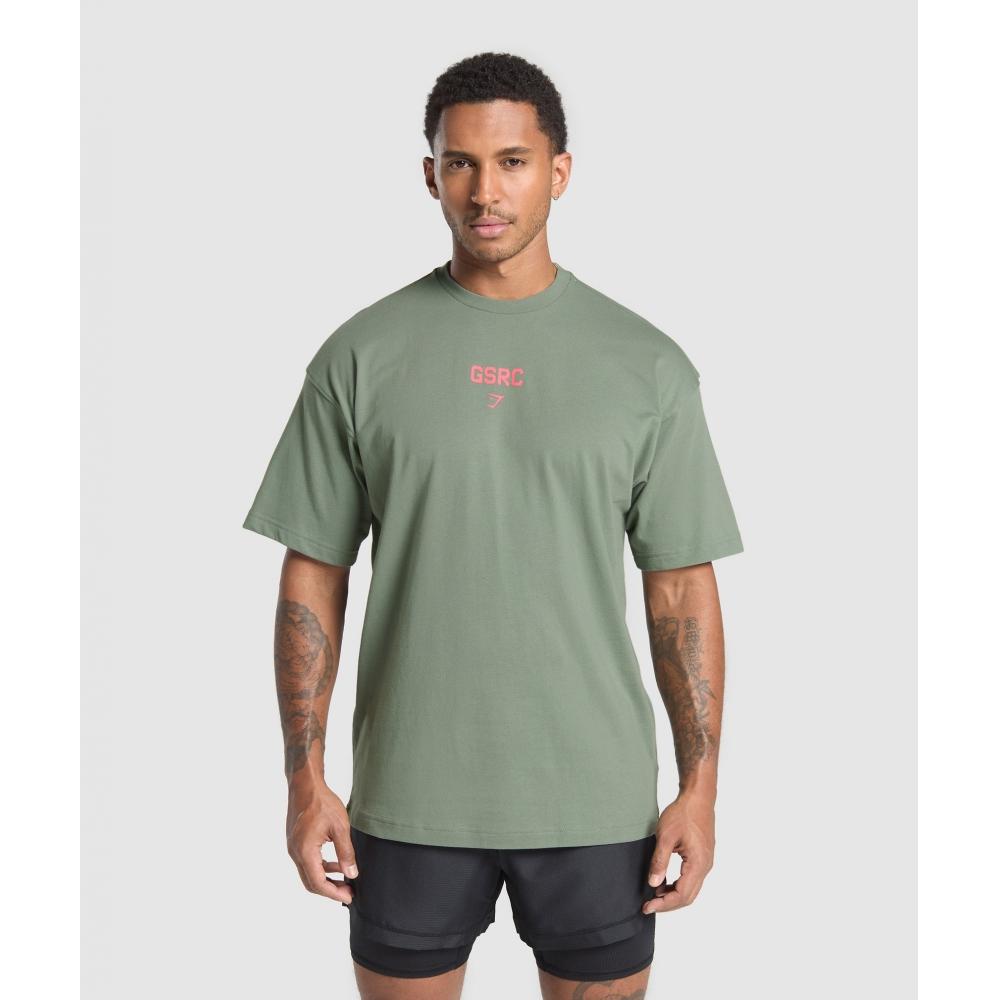 Gymshark Running Graphic T shirT uniT Green A7a2k Ecjf