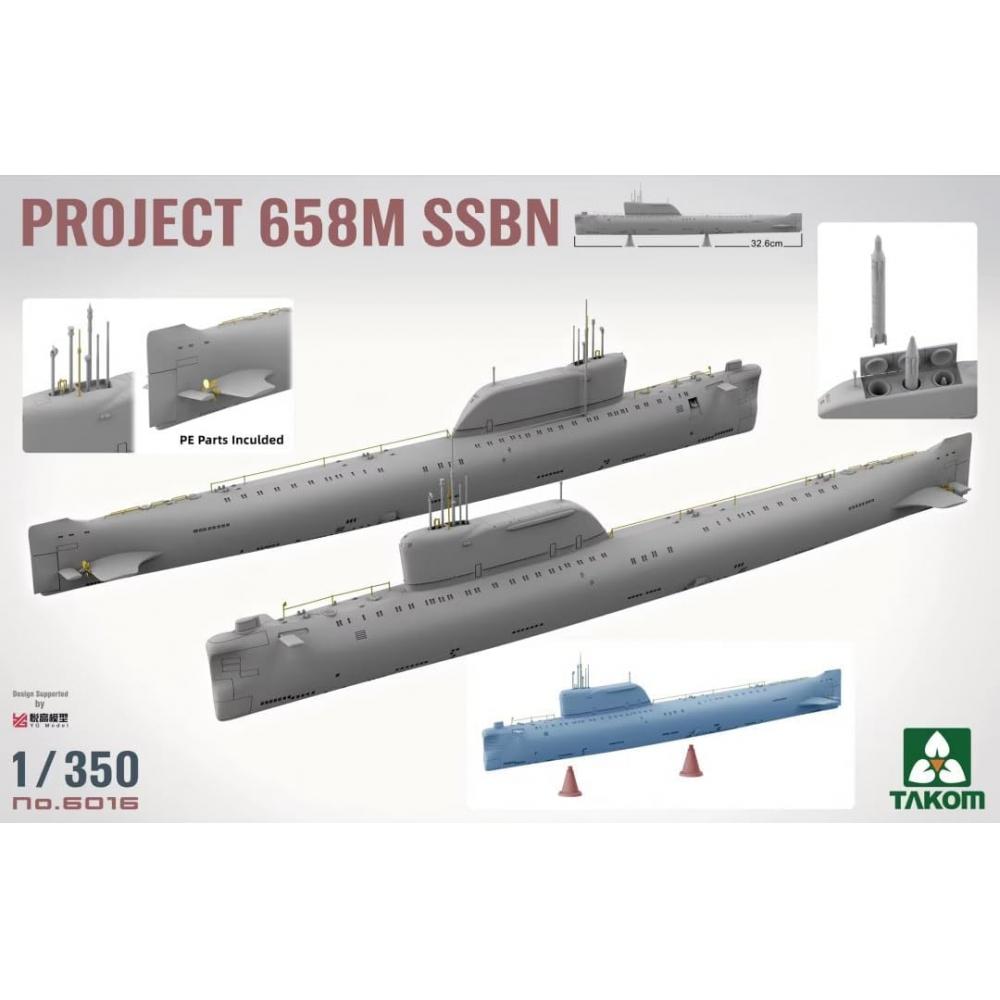 Tacom 1 350 Hotel Class Nuclear Submarine No. 658m Planner Plastic Model Tko6016  Submarine 