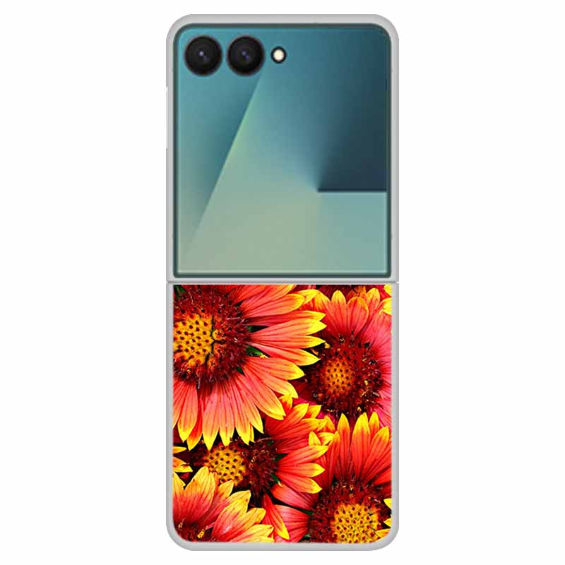 Funda For SAMSUNG Z Flip 7 Cases Marble Clear Hard PC Phone Back Cover for Galaxy Z Flip7 5G Back Cover ZFlip7 Transparent Shell