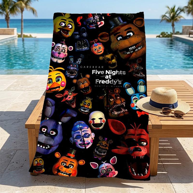 Fnaf Characters Stylish Digital Printing Beach Towel Quick Drying Absorbent Blanket For Beach Pool Gym Travel Christmas Gift C9211966