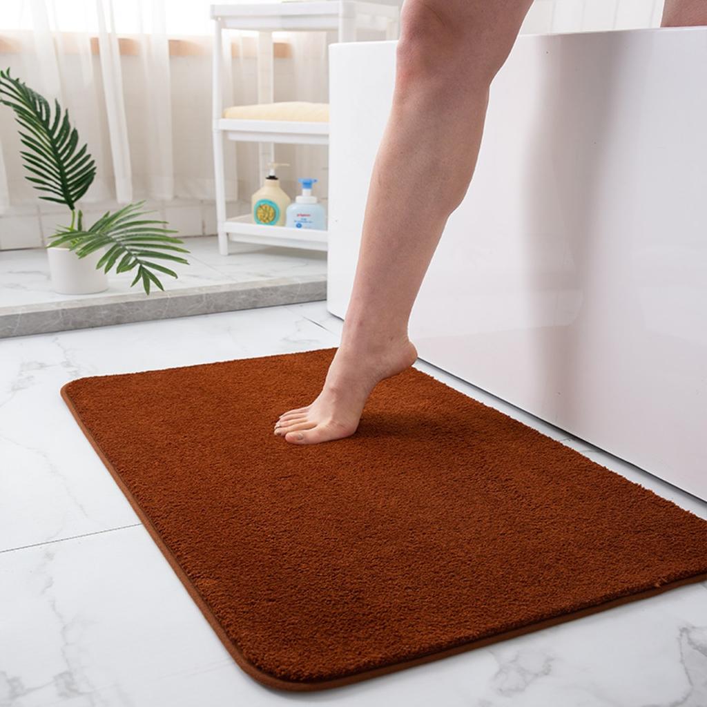 Coral Fleece Emboss Bathroom Cashmere Thickening Mat Bath Non-slip Carpets In Wash Basin Bathtub Side Floor Rug Shower Room Doormat Memory Foam 3D Pad