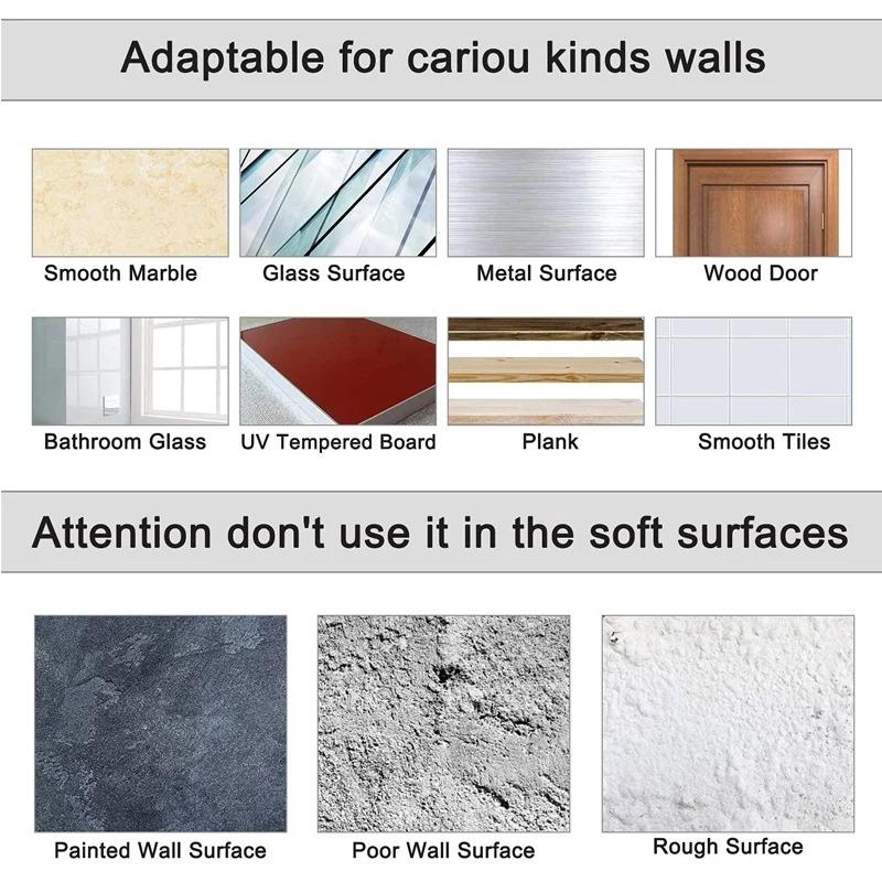 1/50 Stück Stark klebende Haken Bilderrahmen Schraubnägel Haken Poster Foto Uhr Wanddekoration Kleiderbügel Küche Bad Haken