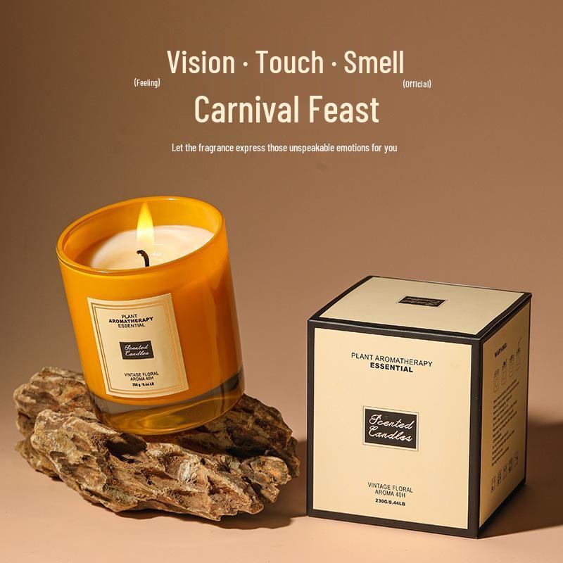 Soy Wax Aroma Candle Gift Box for Birthdays, Weddings, and Parties – Long-Lasting Indoor Fragrance with a High-End Feel, Customizable Design