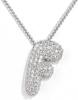 Cz Zircon Fat Initial A-Z Letters Balloon Bubble Pendant Necklace For Women Men Stainless Steel Box Chain Hip Hop Iced Jewelry