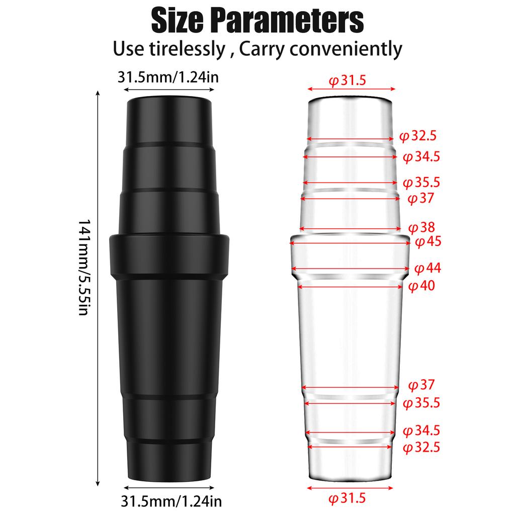 Universal Vacuum Cleaner Hose Adapter Converter Replacement Parts31.5/32.5/34.5/35.5/37/38/40/44/45mm Connector Accessories