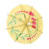 20pcs Wooden Bar Cocktail Decor Mixed Color Cocktail Mini Umbrella Parasol Snack Toothpicks