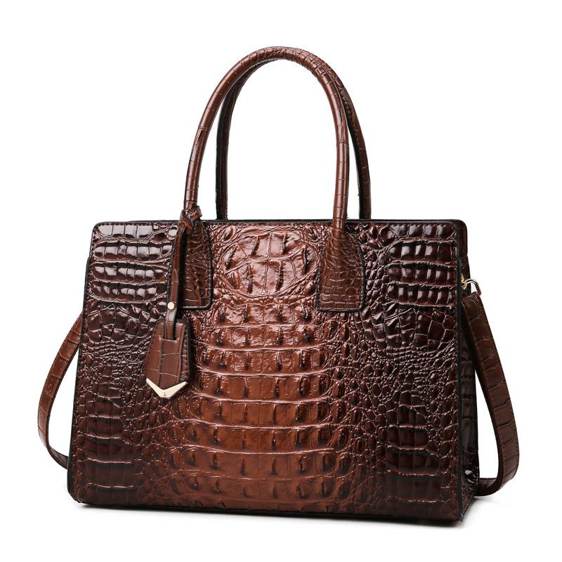 Crocodile Pattern Bag Women's Retro Fashion Tote Bag Shoulder