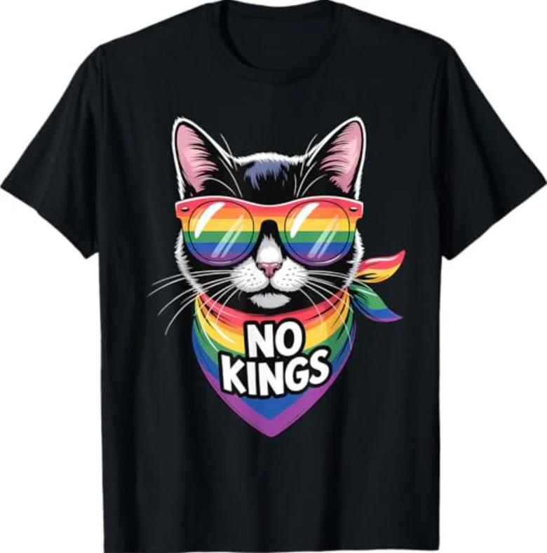 No Kings Pride Cat T-Shirt 3XL