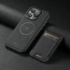 Luxury Magnetic Cowhide Leather Case For iPhone 16 Pro Max 15 Plus 14 Pro 13 12 Detachable Wallet Card Slot Holder Stand Cover