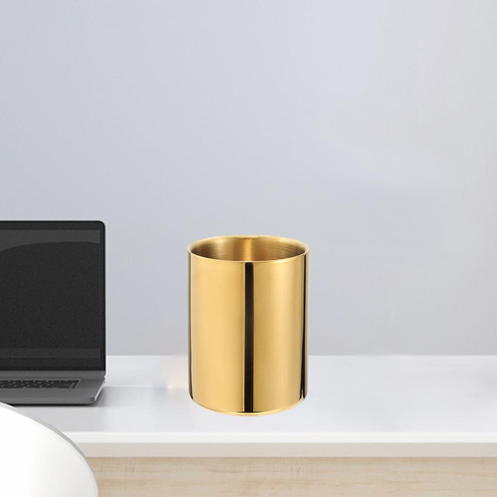 Pen Holder Makeup Brush Cup Cylinder Container Desk Organizer