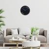Embossed Metallic Analog Wall Clock, Silent Sweep, Line Time Indicator (12 Inches, Copper and Black)