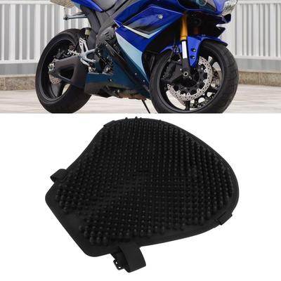 Motorcycle Gel Seat Cushion Cooling Down Shock Absorption Pressure Relieve Universal Black Seat Cover