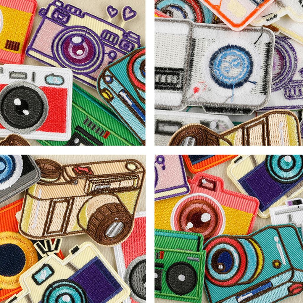 11 Pcs Colorful Embroidered Patches Cartoon Camera Sewing Patches Iron On Patches Applique Patches Sew On Patches