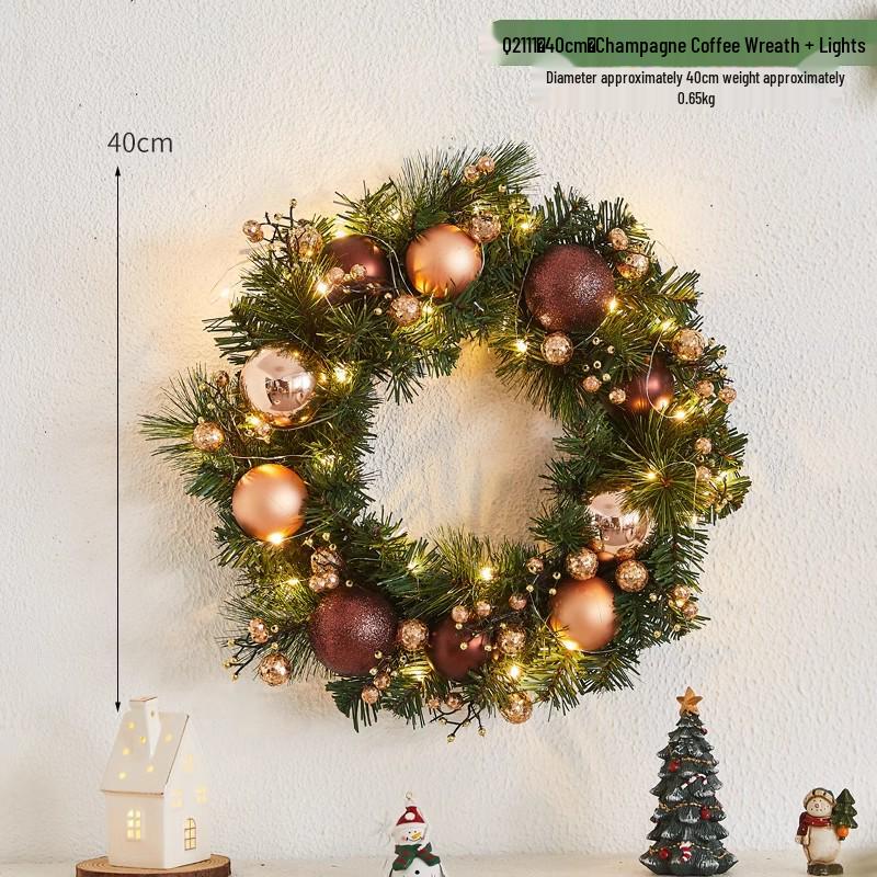 Creative Christmas Door & Window Wreath - Rattan Wall Hanging Ornament for Holiday Decor